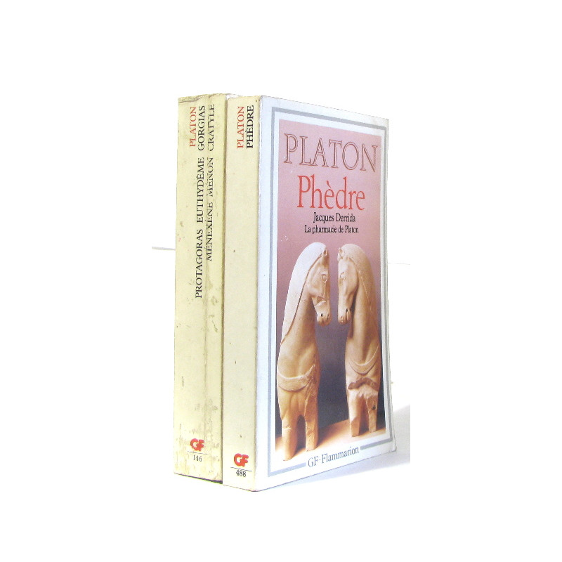 (Lot de 2 livres) Protagoras Euthydème Gorgias Ménexène Ménon...