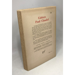 Cahiers paul claudel 1 : 