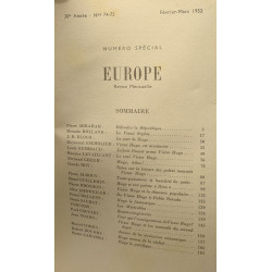 Victor Hugo à Cent-Cinquante ans - Europe - Numéro Spécial - revue...