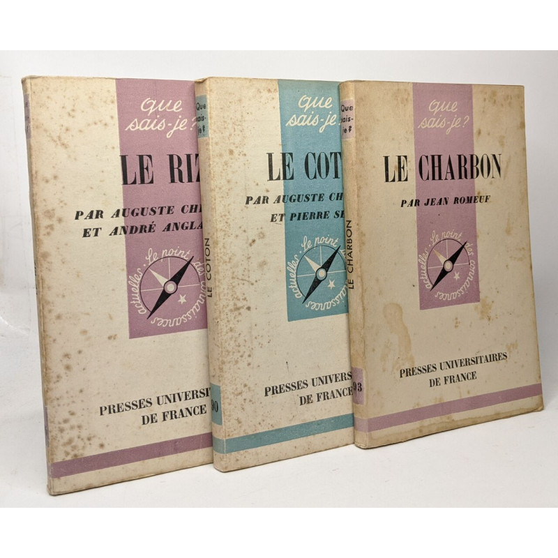 Le Charbon + Le Riz + Le Coton --- 3 livres
