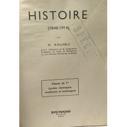 Histoire - Classes de 1re / lycées classiques modernes et techniques