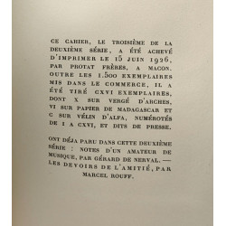 Essai sur le chapeau - deuxième série Cahier III