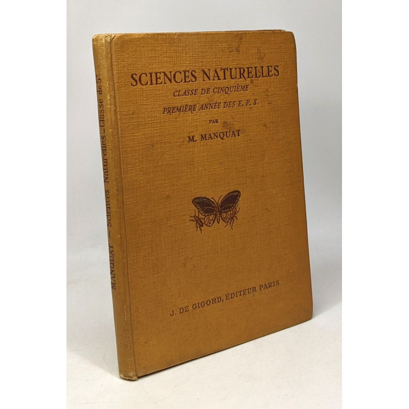 Sciences Naturelles - classe de Cinquième et Première année des...