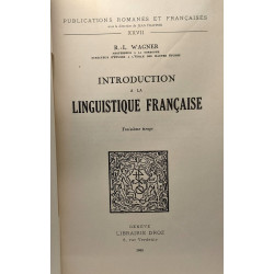 Introduction à la linguistique française - 3e tirage ---...
