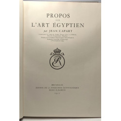 Propos sur l'Art Egyptien