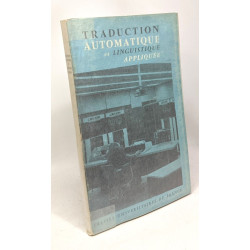 Traduction automatique et linguistique appliquée - choix de...