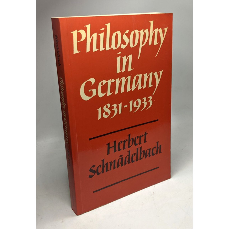 Philosophy in Germany 1831-1933