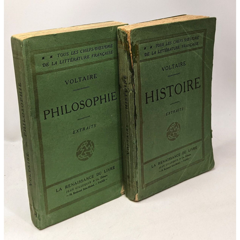 Voltaitre Philosophie - Extraits + Histoire - Extraits - coll....