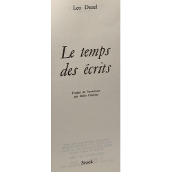 Le temps des écrits