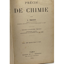 Précis de Chimie - 35e édition entièrement refondue conformément...