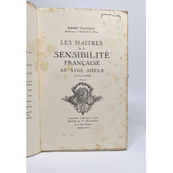 Les maitres de la sensibilité française au XVIIIè siècle...