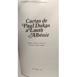 Cartas de Paul Dukas a Laura Albniz