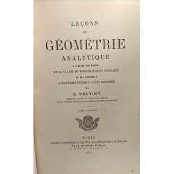 Leçons de géométrie analytique à l'usage des élèves de la classe...