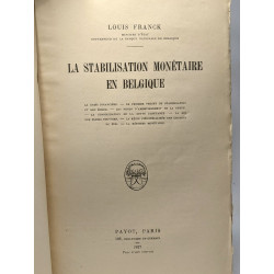 La stabilisation monétaire ne Belgique - Bibliothèque technique