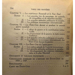 Histoire économique et sociale des Etats Unis (de 1919 à 1949)...