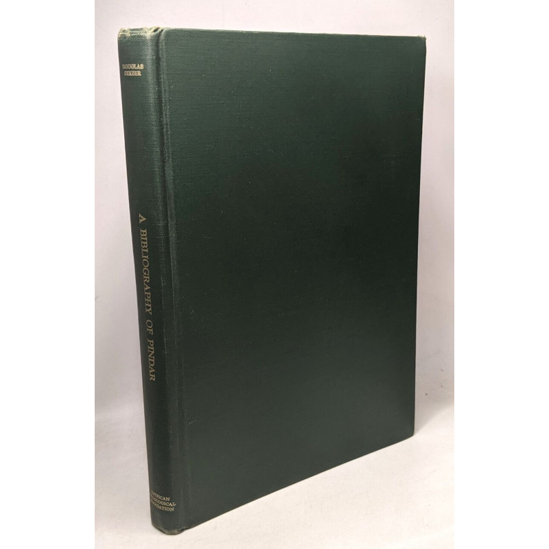 A bibliography of Pindar 1513-1966 --- philological monographs of...