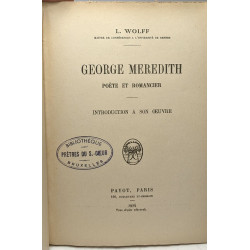 George Meredith - poète et romancier - introduction à son oeuvre