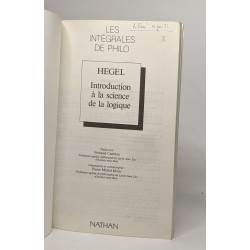 Introduction à la "Science de la logique"