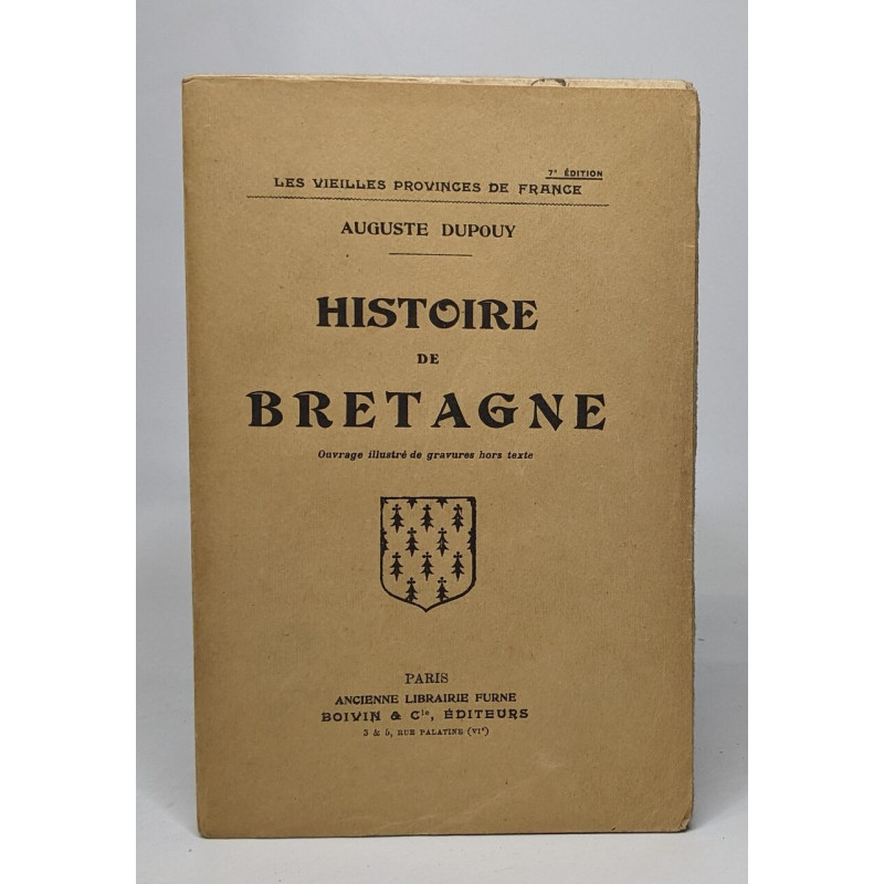 Histoire de bretagne - ouvrage illustré de gravure hors texte