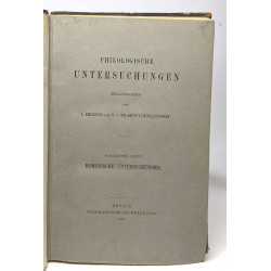 Philologische untersuchungen - herausgegeben von A. Kiessling und...