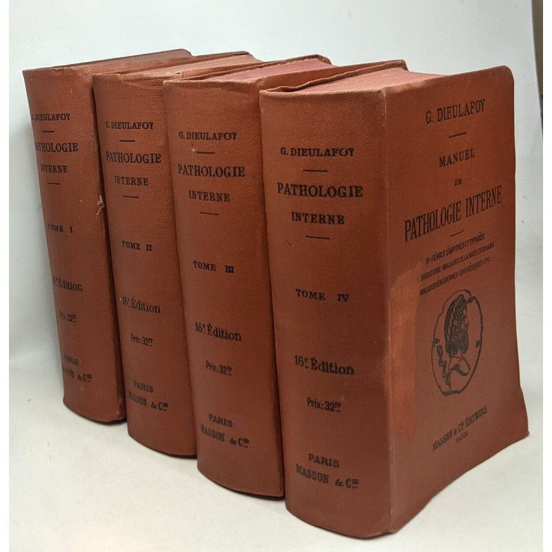 Manuel de pathologie interne - TOME UN à QUATRE - 1/ Maladies de...