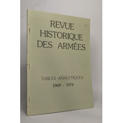 Lot de 4 revues "Revue historique de l'armée": Tables analytiques...