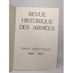 Lot de 4 revues "Revue historique de l'armée": Tables analytiques...