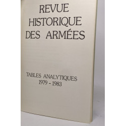 Lot de 4 revues "Revue historique de l'armée": Tables analytiques...