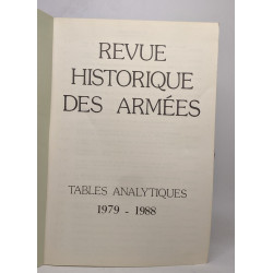 Lot de 4 revues "Revue historique de l'armée": Tables analytiques...