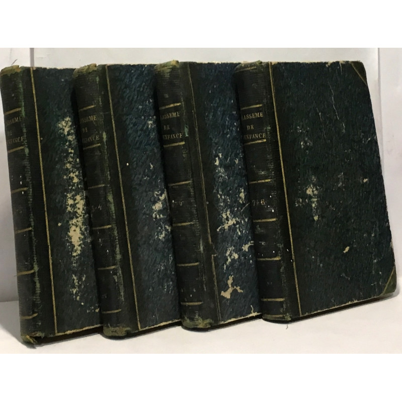 Les délassemens de l'enfance - 4 volumes tomes un à huit