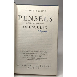 Pensées précédées des principaux Opuscules - édition 1947