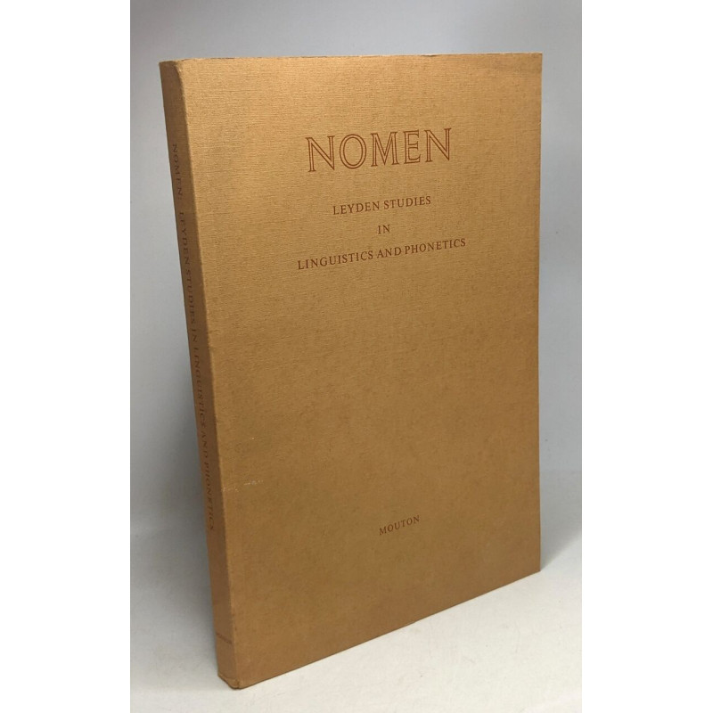 Nomen leyden studies in linguistics and phonetics