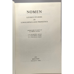 Nomen leyden studies in linguistics and phonetics