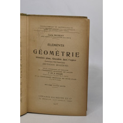 Éléments de géométrie - géométrie plane géométrie dans l'espace...