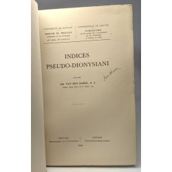Indices pseudo-dionysiani - recueil de travaux d'Histoire et de...