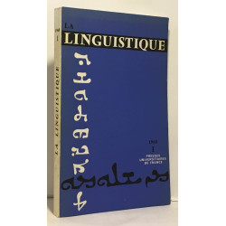 La linguistique - revue internationale de linguistique générale 1...