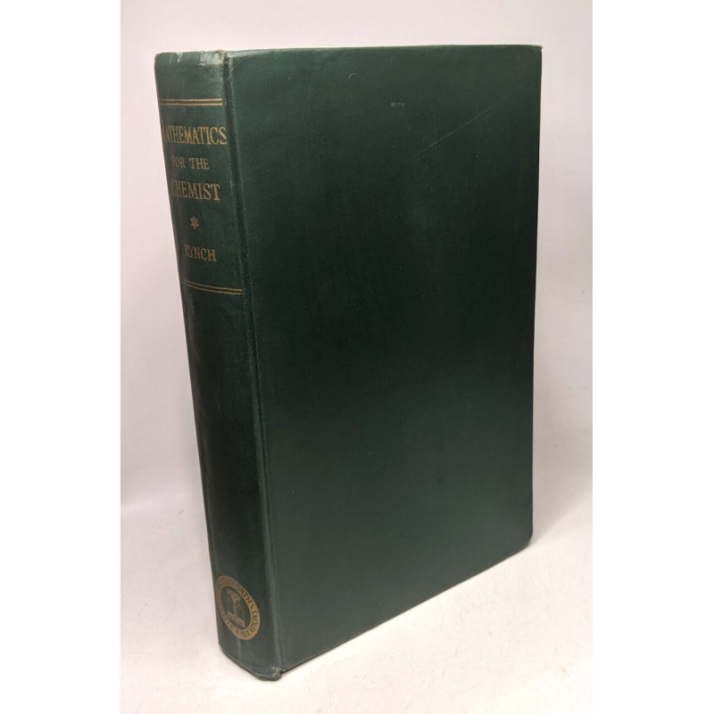 Mathematics for the Chemist - mathematical analysis for chemists...