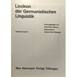 Lexikon der Germanistischen Linguistik --- 3 Bände in einem Band...