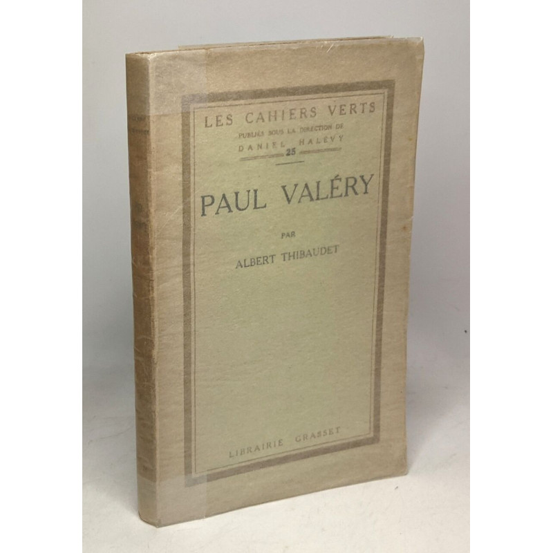 Paul Valéry - les cahiers verts N°25