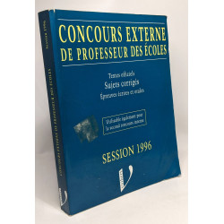 Annales de concours externe de professeurs des écoles