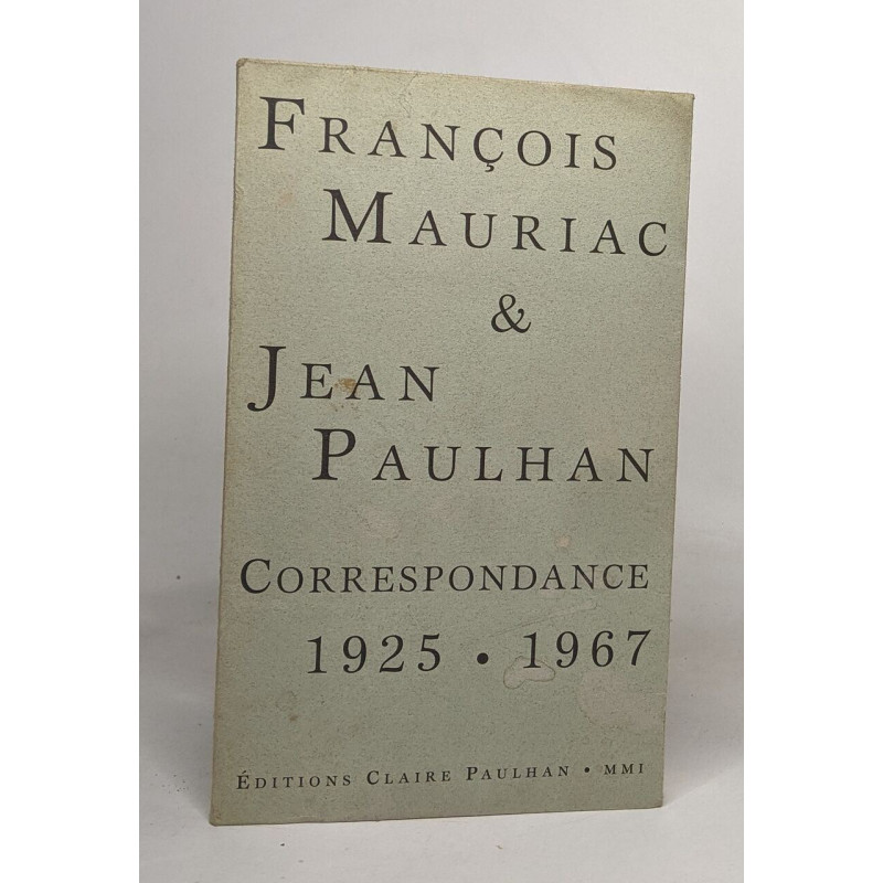Correspondances Jean Paulhan