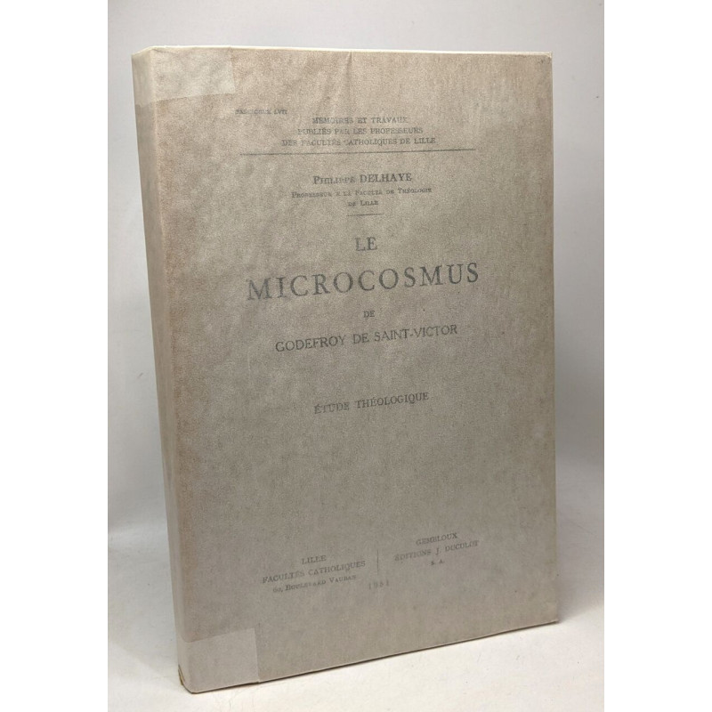 Le microcosmus de Godefroy de Saint-Victor - Etude théologique