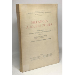 Mélanges Auguste Pelzer - études d'histoire littéraire et...