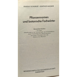 Pfanzennamen und botanische fachwörter