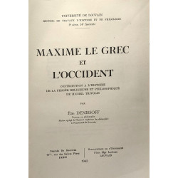 Maxime le grec et l'Occident - contribution à l'histoire de la...