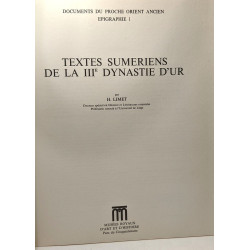 Textes sumériens de la IIIe dynastie d'Ur - documents du proche...