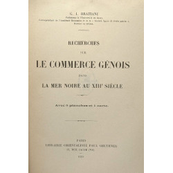 Recherches sur le commerce génois dans la mer noire au XIIIe...