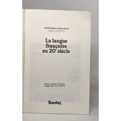 La langue française au 20è siècle
