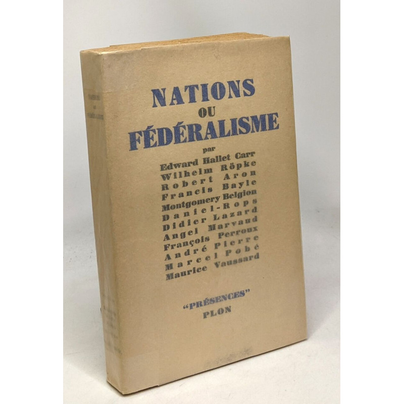 Nations ou fédéralisme - coll. présences