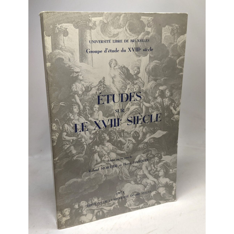 Etudes sur le XVIIIe siecle - TOME 1 - université libre de...